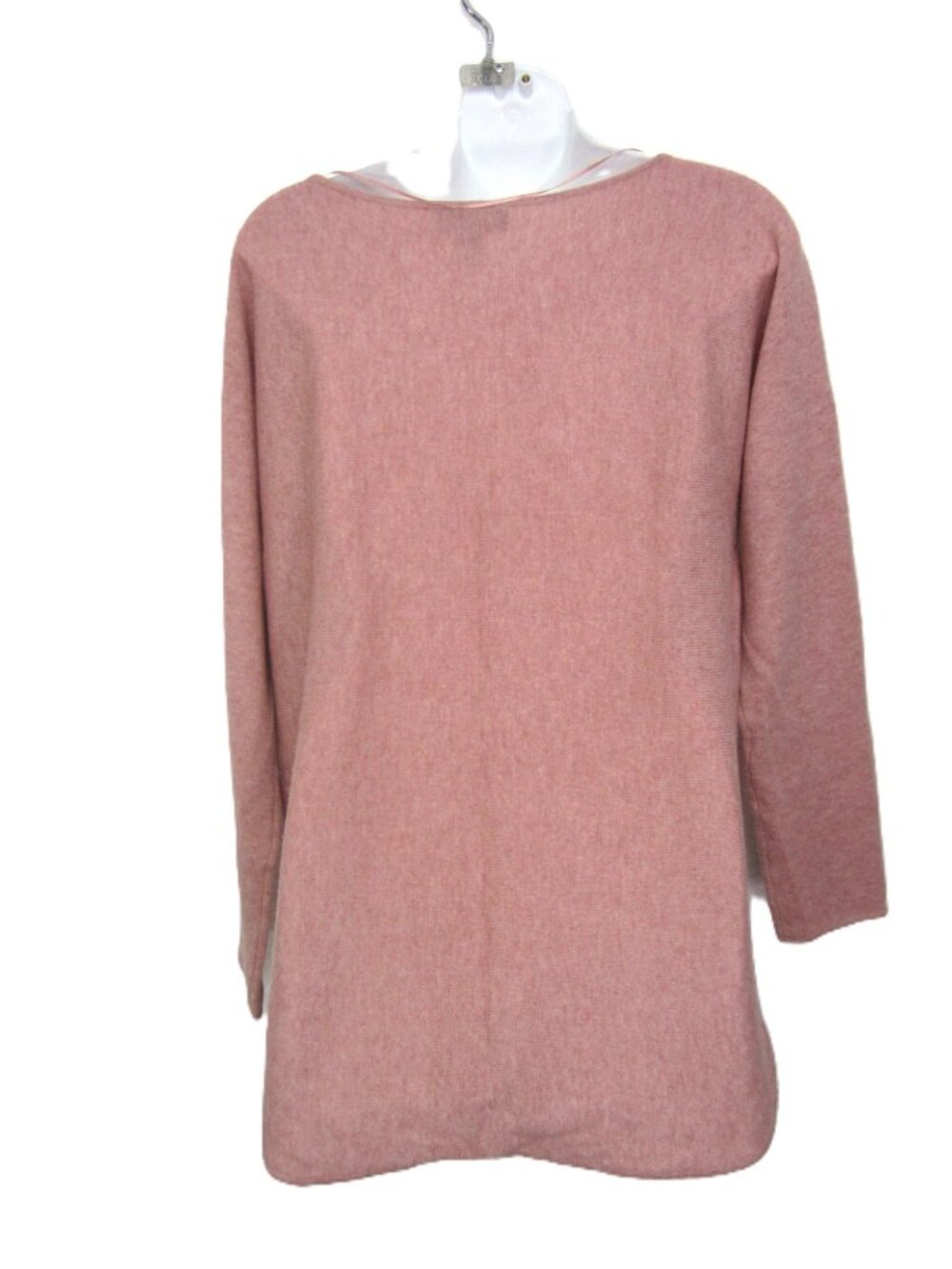 Charter Club Luxury Sz M 100% Cashmere Sweater Dusty Mauve Pink Boat Neck Tunic - Picture 9 of 12